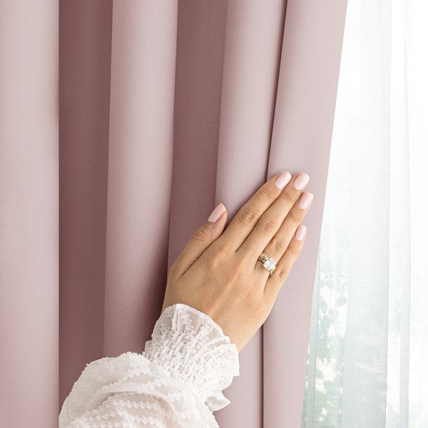 Vanaroosa pimendav kardin 140x250 cm Carli Tie - Restilo-image-3