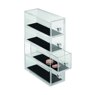 Läbipaistev 4 sahtliga korraldaja Clarity, kõrgus 25,5 cm - iDesign