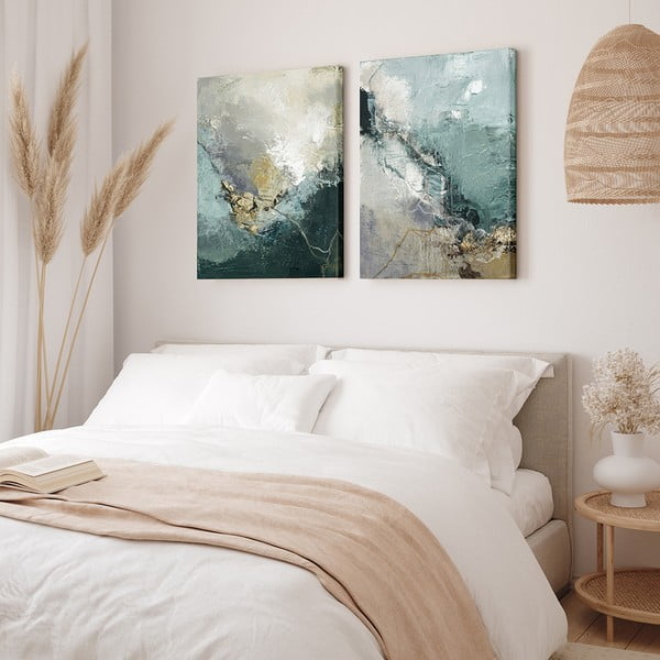 Käsitsi maalitud elementidega maal 60x80 cm Downhill - Malerifabrikken-image-1