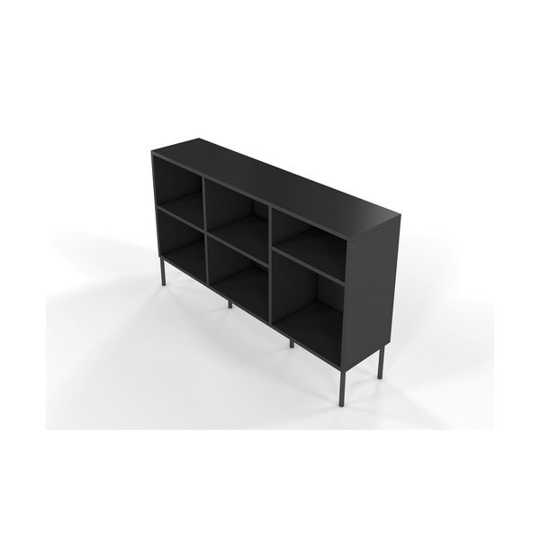 Must raamaturiiul 130x78 cm Mirka - Skandica-image-3