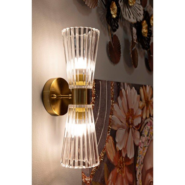 Kuldne klaasist seinalamp Prague - Mauro Ferretti-image-1