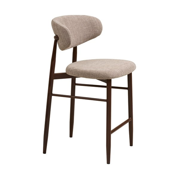 Beež-tumepruun polsterdatud baaritool (istme kõrgus 65 cm) Levanto – House Nordic-image-3