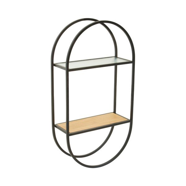 Must/naturaalse värvi astmeline metallriiul 35 cm Mataram - Premier Housewares