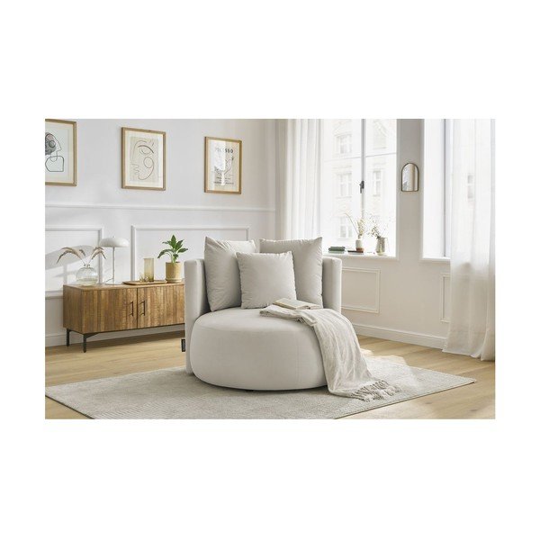 Beež sametist tugitool Cesar - Bobochic Paris-image-1