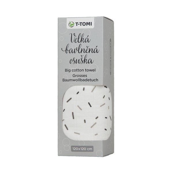 Puuvillane beebirätik Tetra Grey Lines, 120 x 120 cm Tetra Grey lines - T-TOMI-image-1