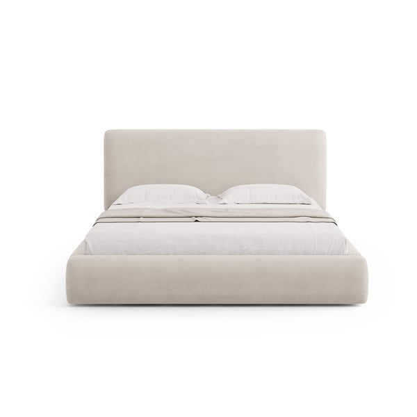 Beež polsterdatud kaheinimesevoodi koos voodipõhja ja panipaigaga 140x200cm Colonel - Cosmopolitan Design-image-3