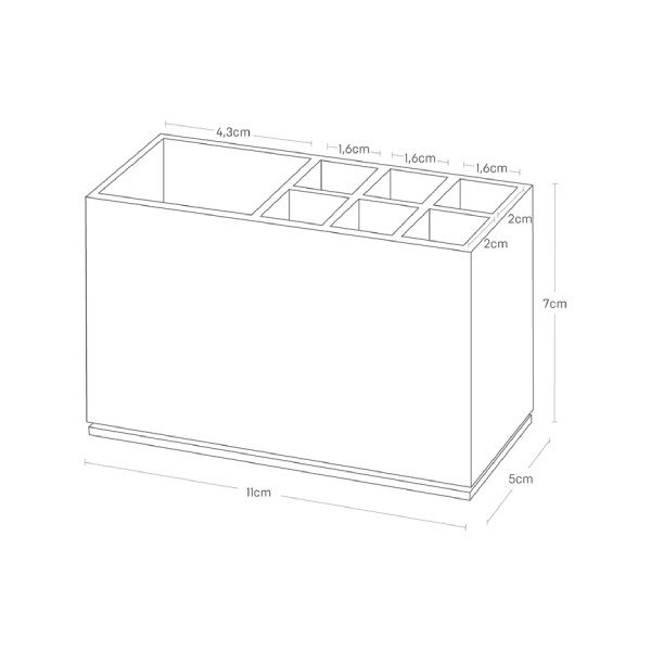 Must plastikust hambaharjatops Mist - YAMAZAKI-image-2