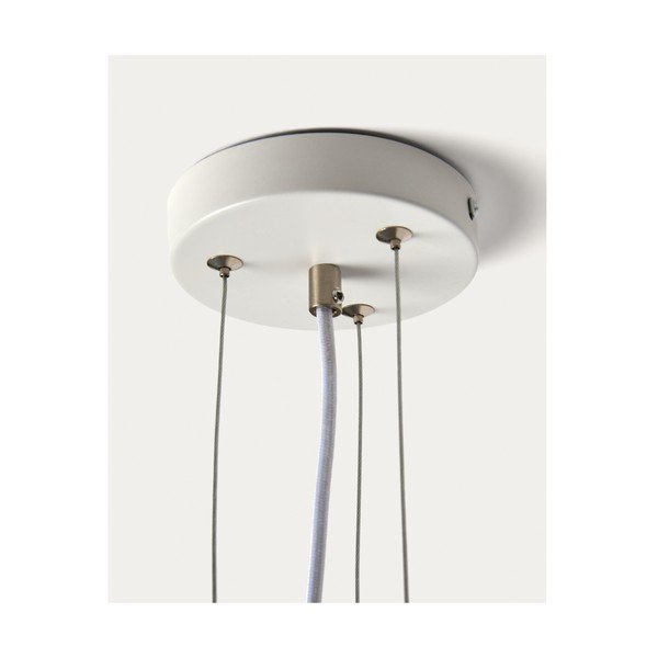 Valge ripplamp klaasist varjuga, ø 40 cm Ardali - Kave Home-image-4