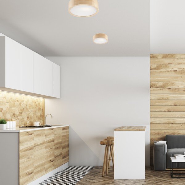 Helepruun laevalgusti klaasist varjuga ø 27 cm Eveline - LAMKUR-image-1