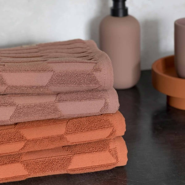 Pruun puuvillane rätik 50x95 cm Geo - Mette Ditmer Denmark-image-1