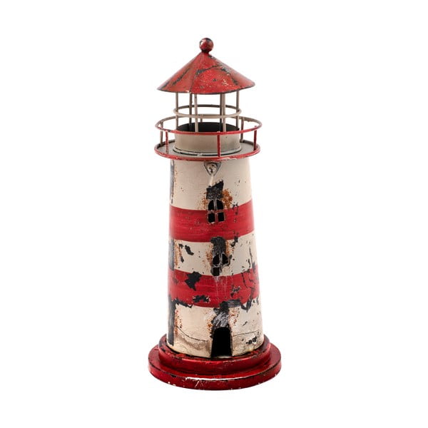 Červený svícen Dakls Lighthouse, výška 23 cm