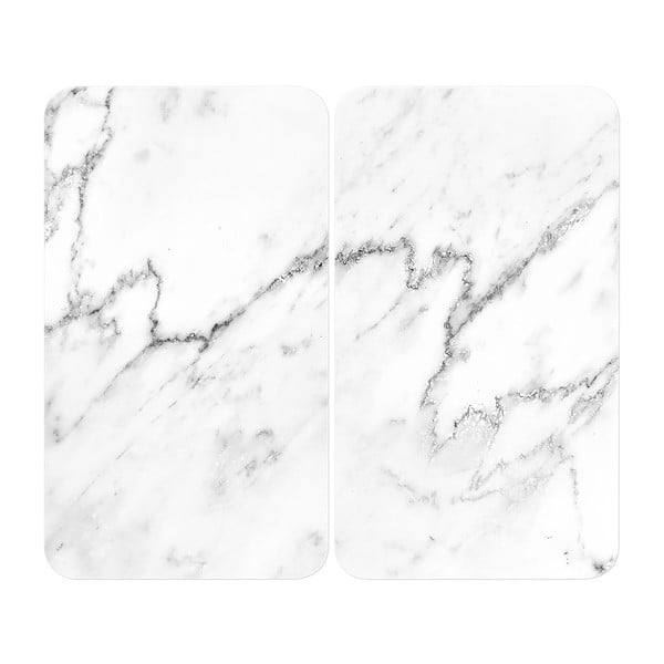 Klaasist pliidikatte komplekt 2 tk, 52 x 30 cm Marble - Wenko