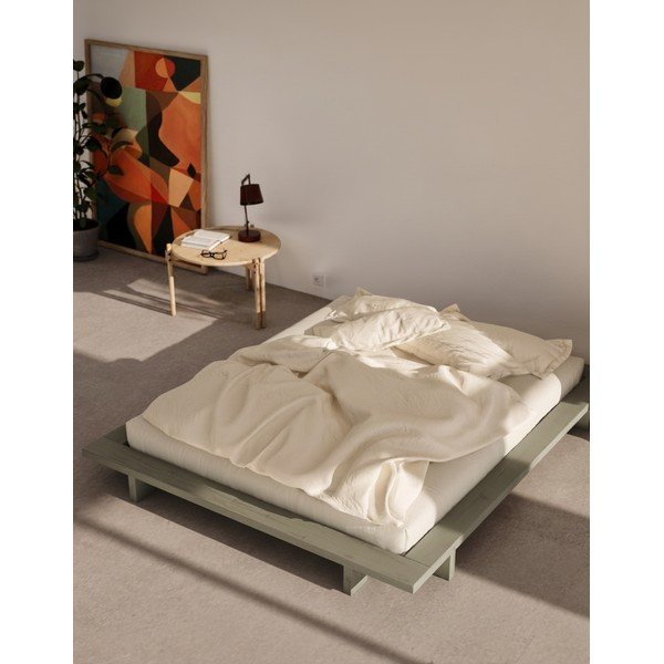 Salveiroheline männipuidust kaheinimesevoodi koos voodipõhjaga, ilma peatsita 140x200 cm Japan - Karup Design-image-1