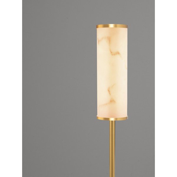 Valge/messingivärvi LED-laualamp marmorist dekooriga (kõrgus 49 cm) Nolia - Nova Luce-image-1