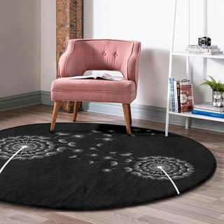Must pestav ümmargune vaip, sobitub robottolmuimejaga ø 80 cm Comfort - Mila Home
