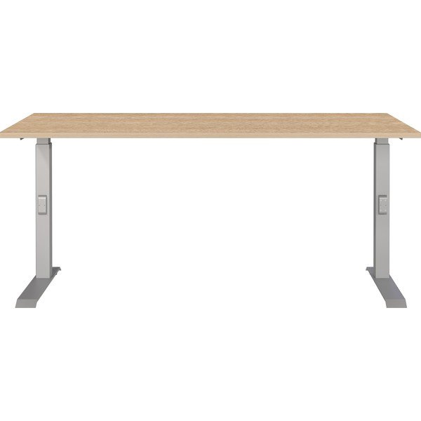 Reguleeritav töölaud tammepuust dekooriga pealispinnaga 80x160 cm Downey - Germania-image-1