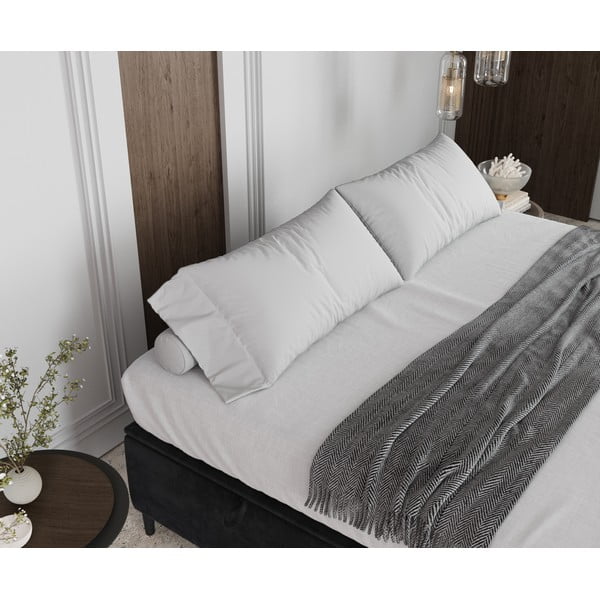 Antrasiitne polsterdatud kaheinimese voodi koos panipaigaga 200x200 cm Tate - Maison de Rêve-image-4