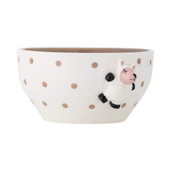 Valge/pruun kivikeraamikast laste kauss ø 14 cm Dolly - Bloomingville Mini-image-2