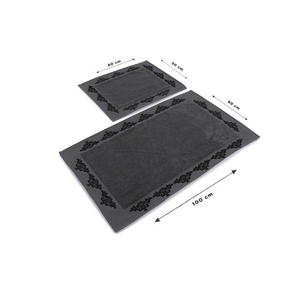 2 tumehallist puuvillast vannitoamattide komplekt Hobby Sapphire - Foutastic-image-2