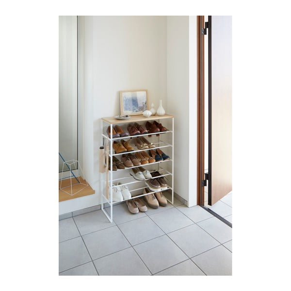 Valge metallist jalatsiriiul Tower - YAMAZAKI-image-2