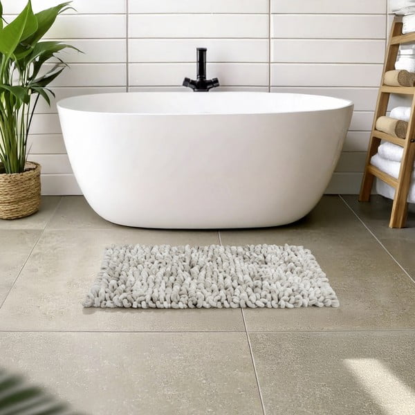 Hallikasbeež tekstiilist vannitoamatt 60x90 cm Lerici - Wenko-image-1