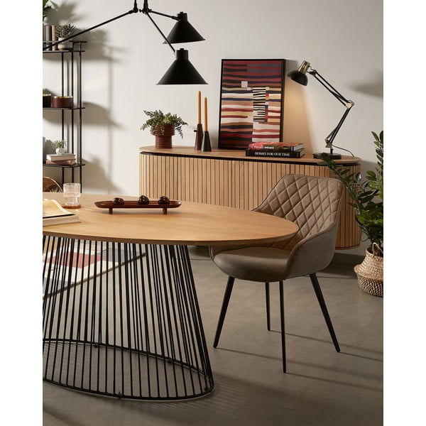 Mangopuidust lauaga söögilaud, 200 x 110 cm Leska - Kave Home-image-2