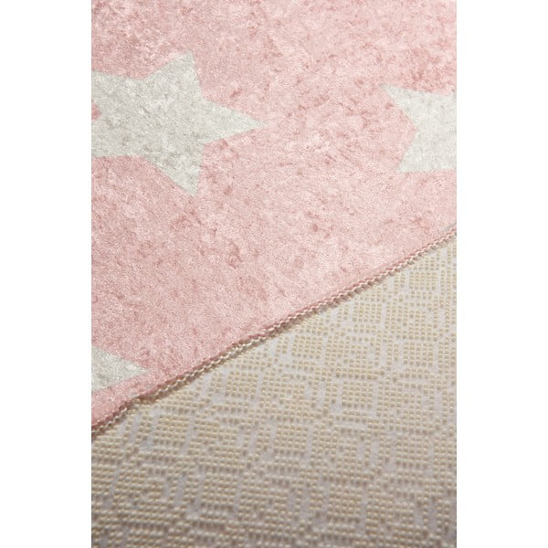 Roosa laste libisemisvastane vaip Stars, 100 x 160 cm - Conceptum Hypnose-image-2