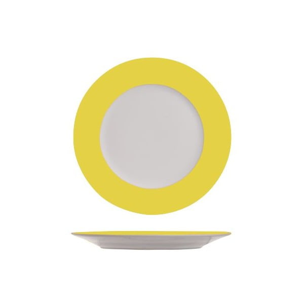 Set čtyř dezertních talířků, 19 cm, žlutá