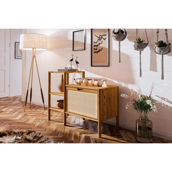 Raamaturiiul tammepuidust naturaalses värvitoonis 115x86 cm Pola - The Beds-image-3