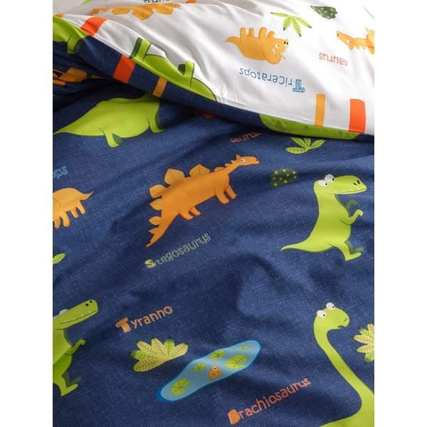 Sinine laste voodipesu üheinimesevoodile 140x200 cm Dinolar - Mijolnir-image-1