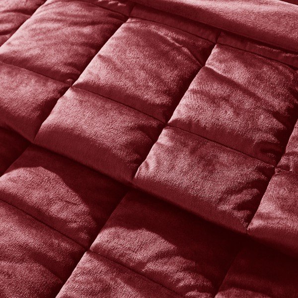 Burgundiapunane sametist tepitud voodikate 220x220 cm Kingsley Matt Velvet - Catherine Lansfield-image-2