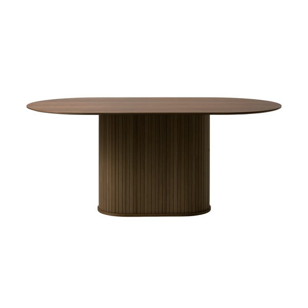 Pruun tammepuidust söögilaud 95x180 cm Nola - Unique Furniture