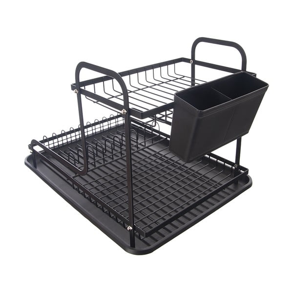 Must metallist kahetasandiline tilkumisalus 42,5x32 cm Radka - Orion