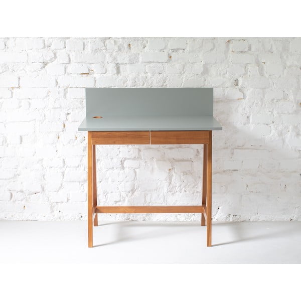 Hall kirjutuslaud saarepuidust alusega , pikkus 110 cm Luka Oak - Ragaba-image-1