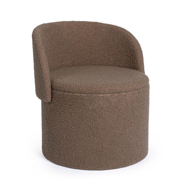 Hallikaspruuni värvi buklee kangast tumba Anthea - Yes Everyday