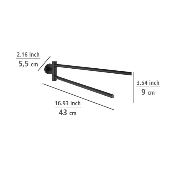 Matt must roostevabast terasest isekinnituv rätikuhoidja Bosio - Wenko-image-1