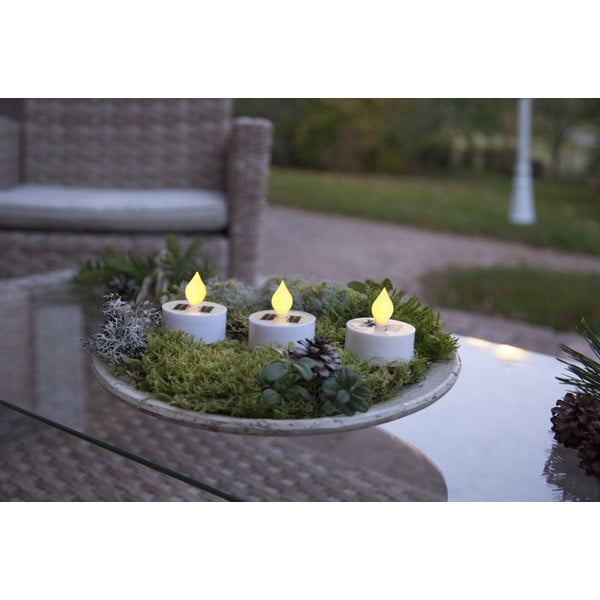 3 LED päikeseküünla Saul komplekt, kõrgus 5,5 cm - Star Trading-image-4