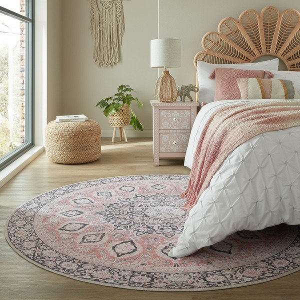 Roosa pestav ümmargune vaip ø 180 cm FOLD Somerton - Flair Rugs-image-1