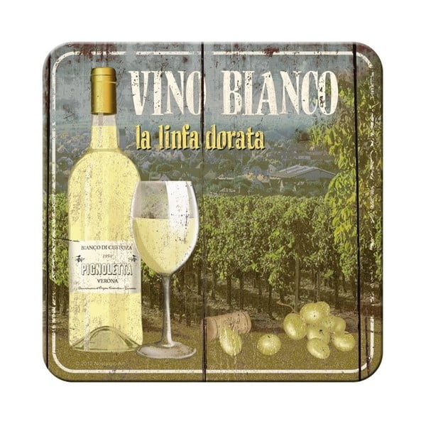 Sada 5 podtácků Postershop Vino Bianco