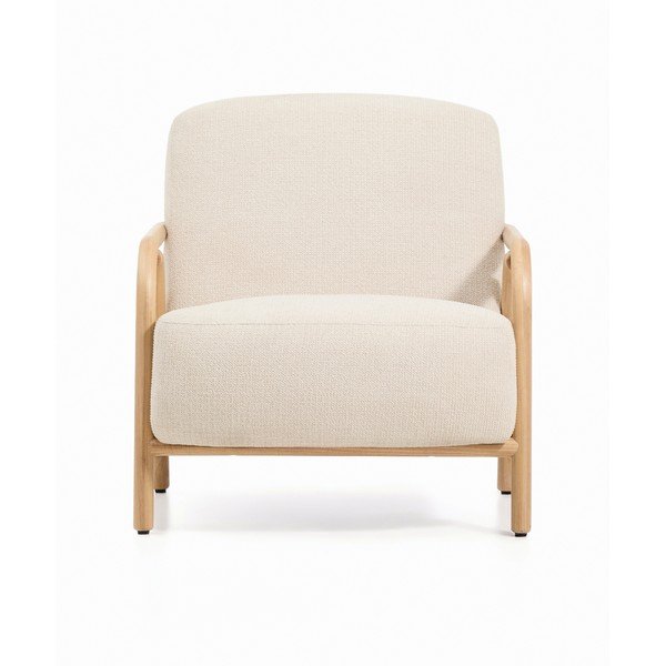 Beež šenillist tugitool Sylo - Kave Home-image-2