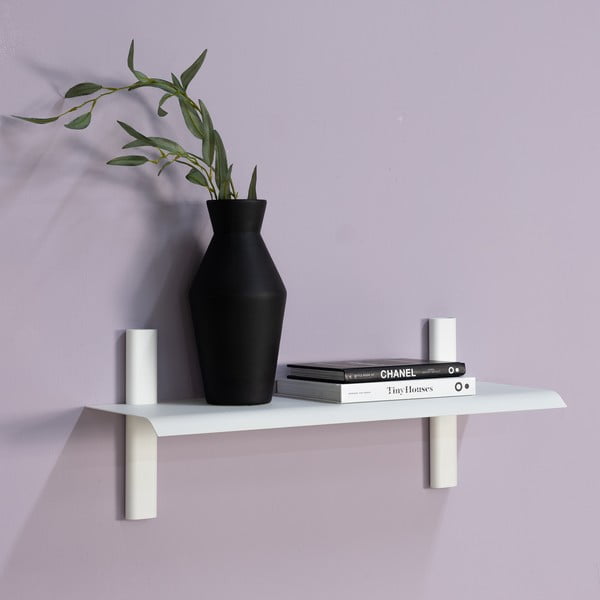 Valge metallist riiul 60 cm Hola - Spinder Design-image-1