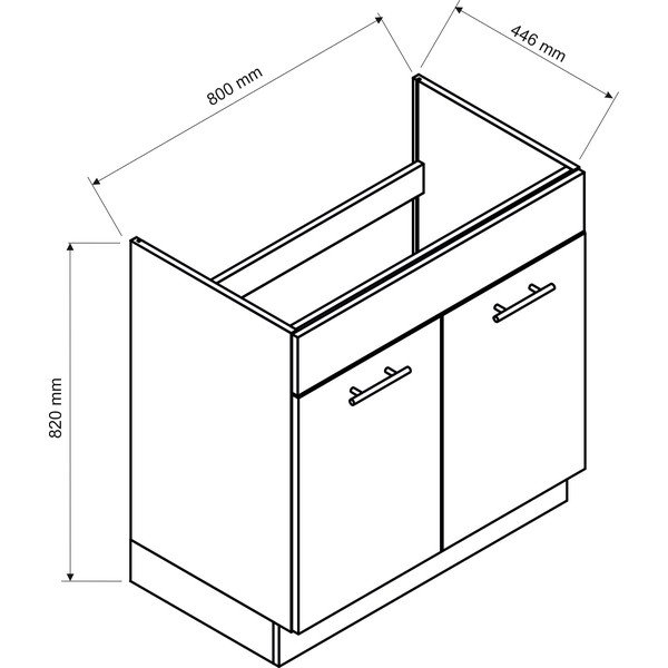 Sirge köök ilma töötasapinnata (vajab kokkupanemist) 240 cm Kian – STOLKAR-image-4