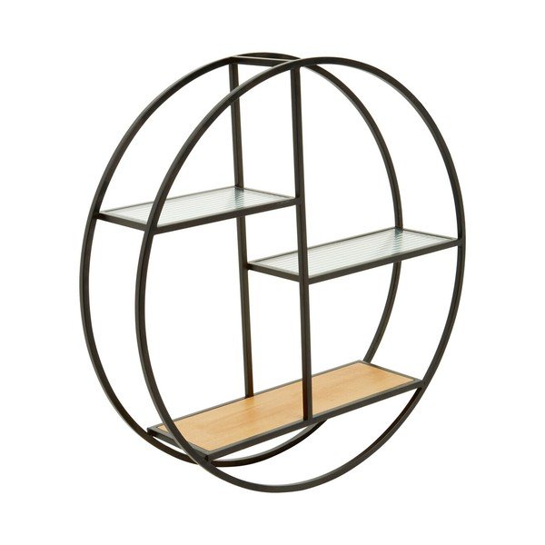 Must/naturaalse värvi astmeline metallriiul 61 cm Mataram - Premier Housewares