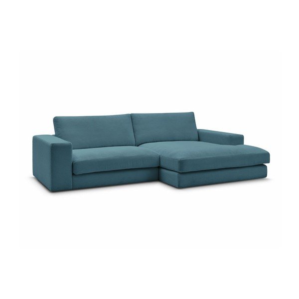 Sinine velvetist nurgadiivan (parem nurk/diivanvoodiga) Leonard - Bobochic Paris-image-3