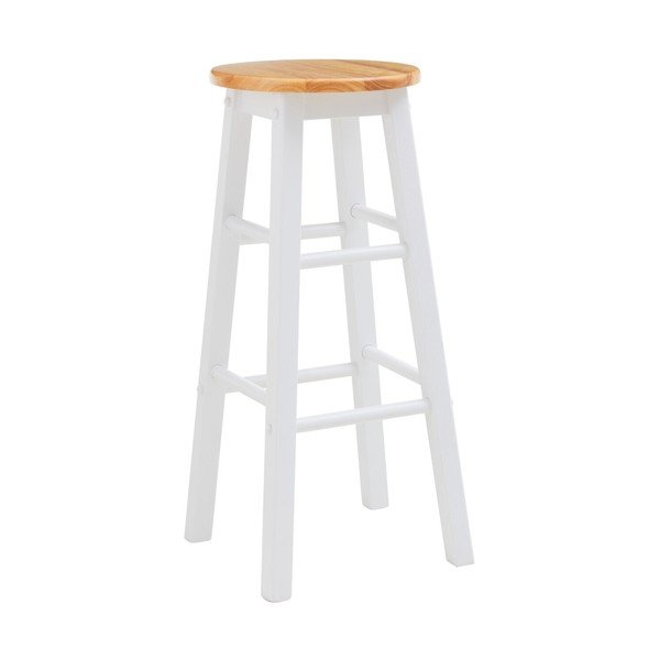 Valge/naturaalsest kautšukipuidust baaritool (istme kõrgus 74 cm) Chester - Premier Housewares