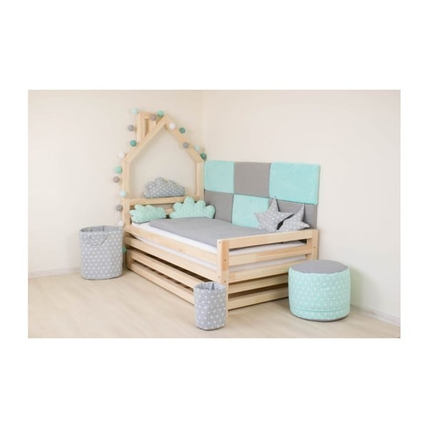 Sada 4 prodloužených nohou z přírodního smrkového dřeva k posteli Benlemi, výška 20 cm-image-2