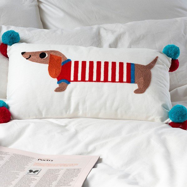 Laste puuvillaseguga padi 50x33 cm Sausage Dog - Rex London-image-1