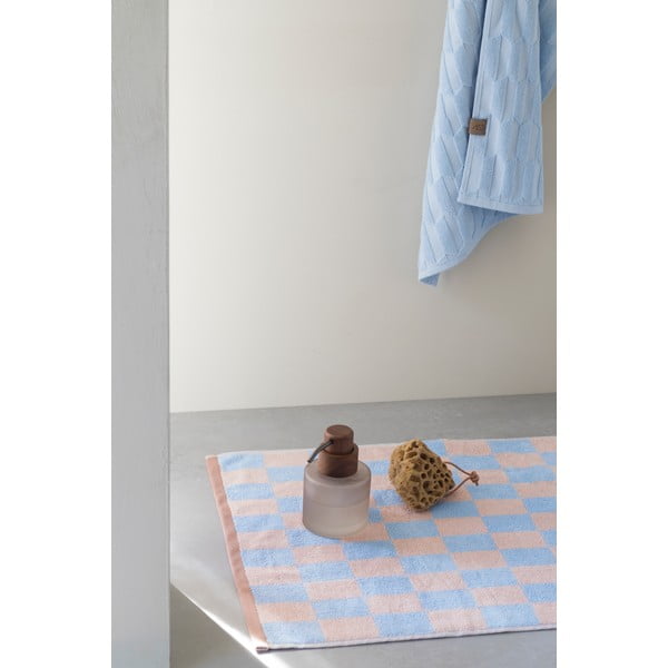 Sinine-roosa orgaanilisest puuvillast vannimatt 50x80 cm Retro - Mette Ditmer Denmark-image-1