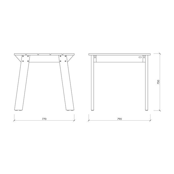 Männipuidust aiasöögilaud 77x79 cm Navo - noo.ma-image-4