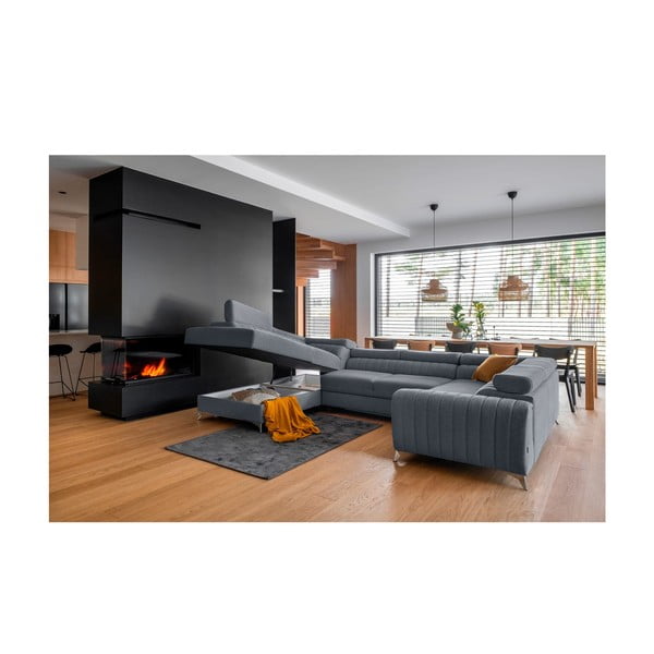 Sinine lahtikäiv/sahtliga nurgadiivan (vasak nurk/U-kujuline) Louis – ELTAP-image-2